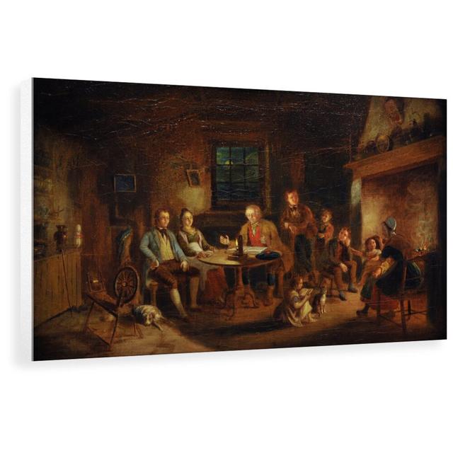 'The Cotter's Saturday Night, c.1850s' by William Kidd - Painting Print East Urban Home Size: 52 cm H x 80 cm W x 3.8 cm D, Format: Wrapped Canvas on Productcaster.