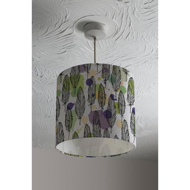 Spotted Feather Seamless, Vector Cotton Drum Lamp Shade Pergo Classics Size: 22cm H x 25cm W x 25cm D on Productcaster.