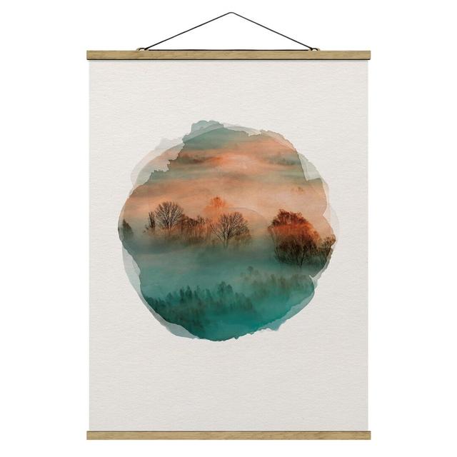 Fog at Sunrise - Graphic Art Print Union Rustic Size: 106.5cm H x 80cm W x 0.3cm D on Productcaster.