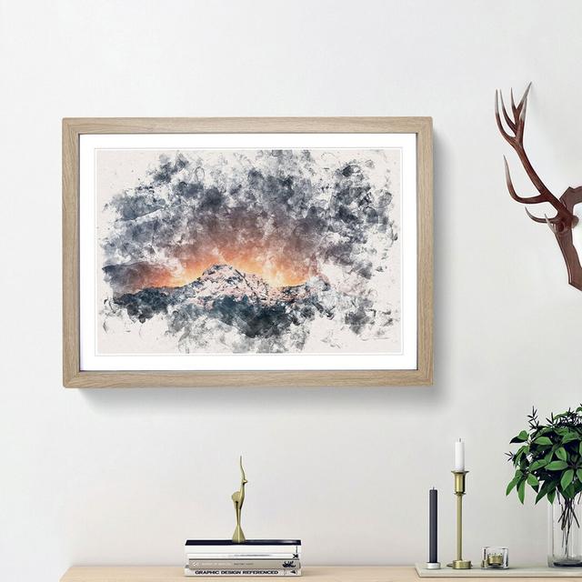 Shooting Stars over Nepal - Picture Frame Painting Print East Urban Home Size: 45cm H x 63cm W x 2cm D, Frame Option: Oak Framed on Productcaster.