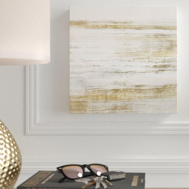 Blush Romance Gold - Graphic Art Print East Urban Home Format: Wrapped Canvas, Size: 30cm H x 30cm W x 4cm D on Productcaster.