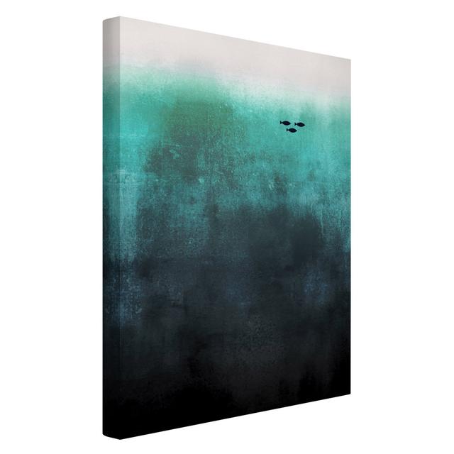 Fish in the Deep Sea by Boris Draschoff - Wrapped Canvas Graphic Art Highland Dunes Format: 260g/m² canvas, Size: 90cm H x 60cm W on Productcaster.