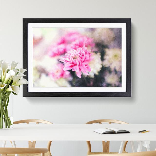 Pink and White Flowers - Picture Frame Graphic Art East Urban Home Size: 36cm H x 48cm W x 2cm D, Frame Option: Black Framed on Productcaster.