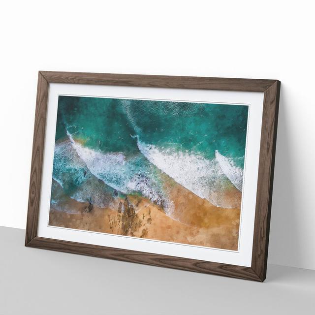 Snapper Rocks Beach in Australia - Picture Frame Graphic Art East Urban Home Frame Option: Walnut Framed, Size: 36cm H x 48cm W x 2cm D on Productcaster.