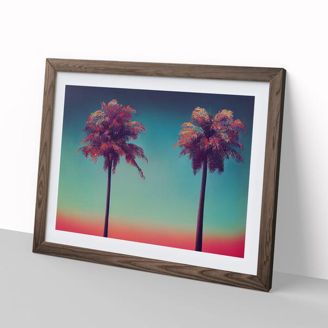 Incomparable Palm Trees - Picture Frame Graphic Art Bay Isle Home Frame Colour: Walnut, Size: 34cm H x 46cm W x 2cm D on Productcaster.