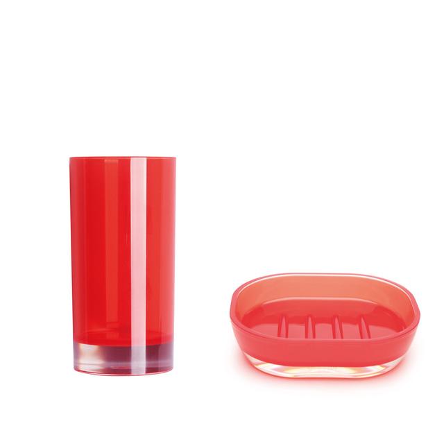 Spa 2-tlg. Bad-Accessoires-Set Excelsa Farbe: Rot on Productcaster.