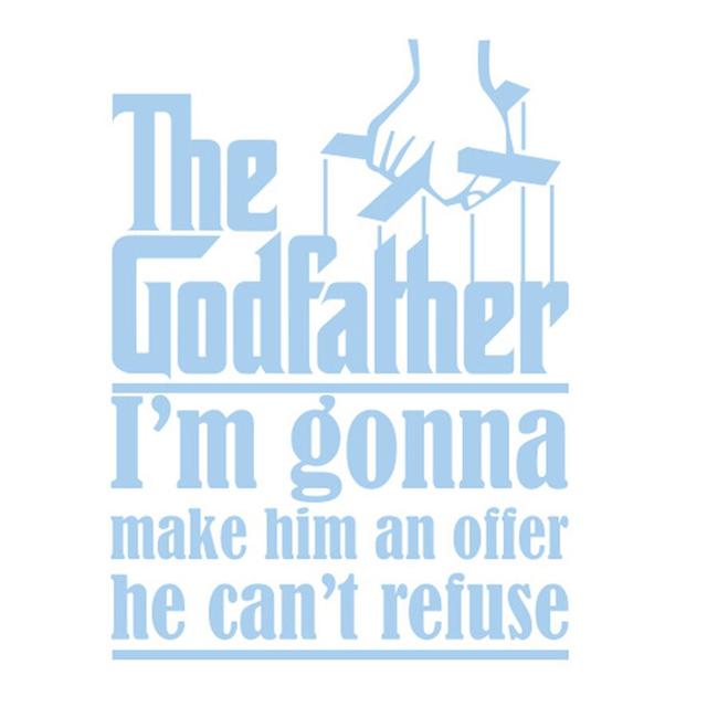 The Godfather Im Gonna Make Him An Offer He Cant Refuse Wall Sticker East Urban Home Colour: Light Blue, Size: Medium on Productcaster.