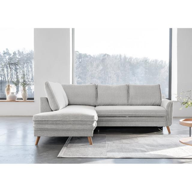 Ecksofa Charming Charlie Limited mit Bettfunktion MiuForm Polsterfarbe: Beige, Ausrichtung: Ausrichtung Links on Productcaster.