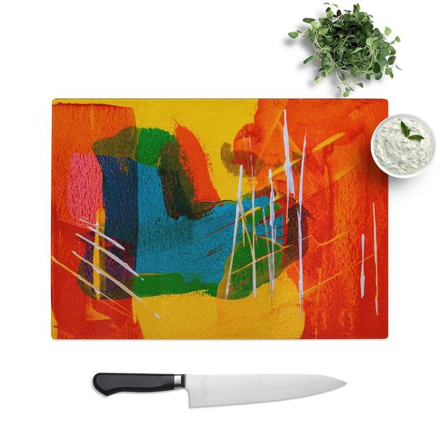 Tempered Glass Art Painting Vol.28 Chopping Board East Urban Home Size: 28.5 cm W x 20 cm L on Productcaster.