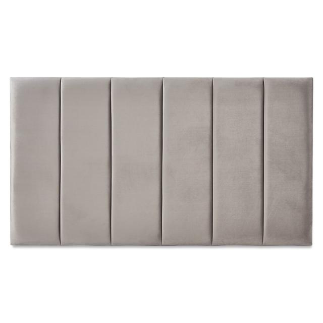 Franciene Upholstered Headboard 17 Stories Size: Single (3'), Colour: Silver on Productcaster.