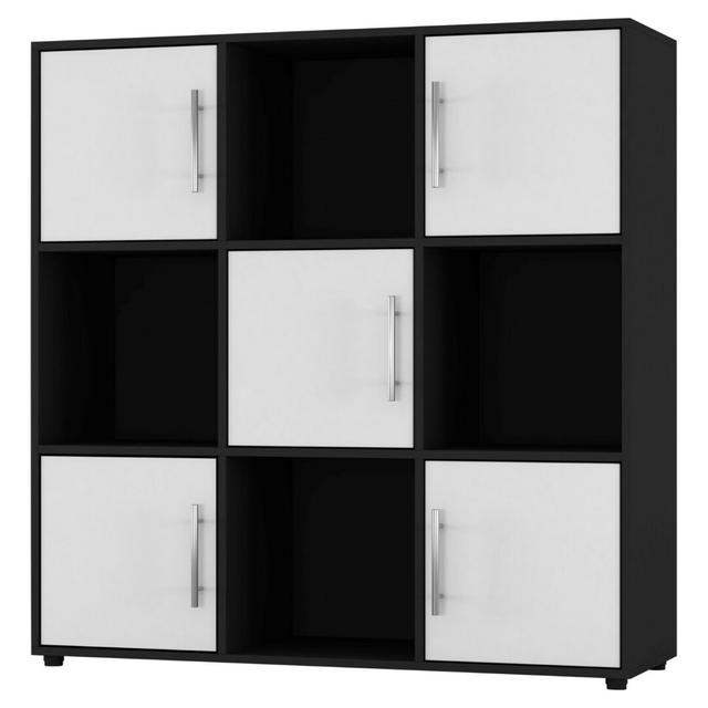 Berntraud Bookcase 17 Stories Colour: Black/White on Productcaster.