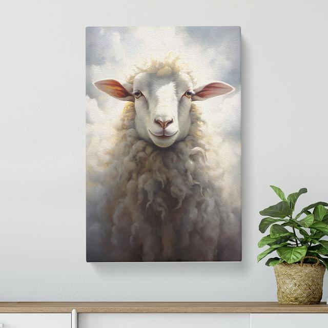 Sheep Realism No.2 - No Frame Print Brambly Cottage Size: 50cm H x 35cm W x 3cm D on Productcaster.