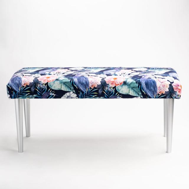 Velvet Upholstered Bench bench4home Size: 40cm H x 45cm W x 35cm D on Productcaster.