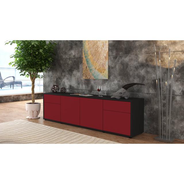 Wrigley TV Stand for TVs up to 42" 17 Stories Colour: Red / Matte Anthracite on Productcaster.