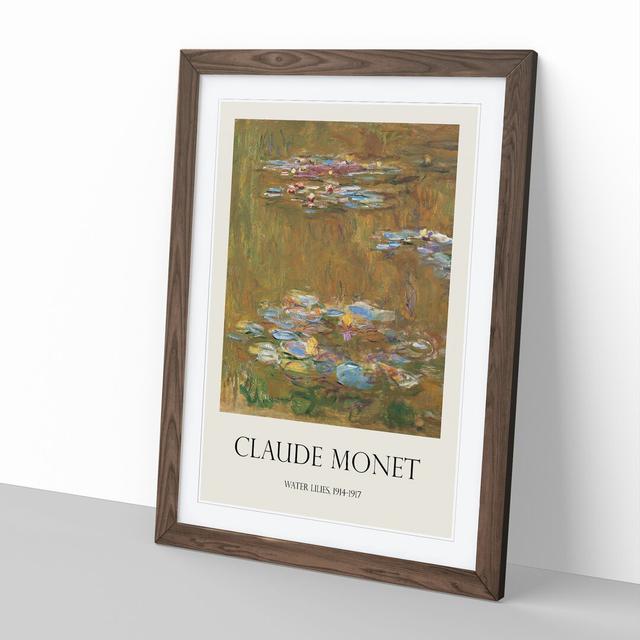 Water Lilies Lily Pond Vol.7 by Claude Monet - Picture Frame Art Prints East Urban Home Frame Option: Walnut Framed, Size: 48cm H x 36cm W x 2cm D on Productcaster.