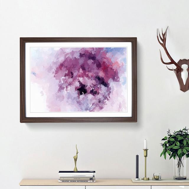 Floral Dreams in Abstract - Picture Frame Painting Print East Urban Home Size: 48cm H x 65cm W x 2cm D, Frame Option: Walnut Framed on Productcaster.