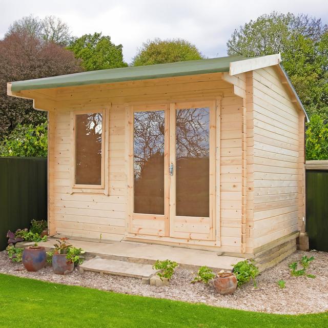 Marlborough 14 x 16 Ft. Tongue & Groove Log Cabin Shire GB Installation Included: No on Productcaster.