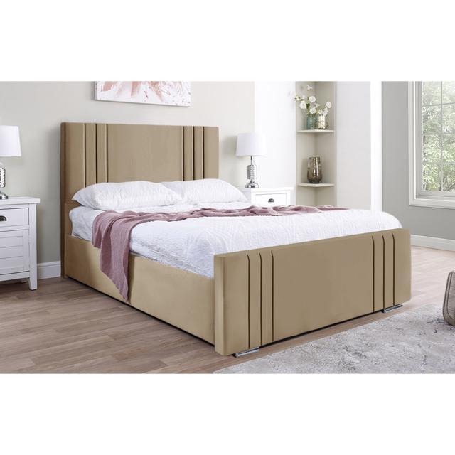 Adelpho Upholstered Bed Latitude Run Colour: Duck Egg, Size: Super King (6') on Productcaster.