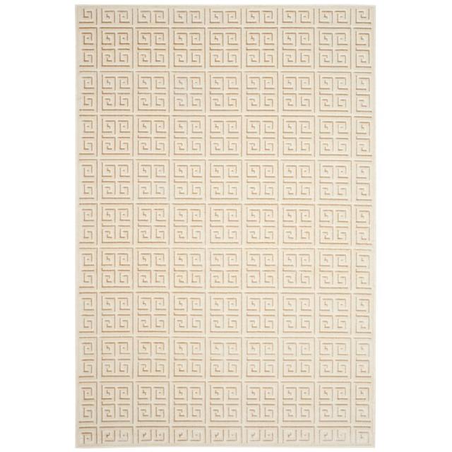 Mckinney Geometric Machine Woven Cream Area Rug Metro Lane Rug Size: Rectangle 121 x 170cm on Productcaster.