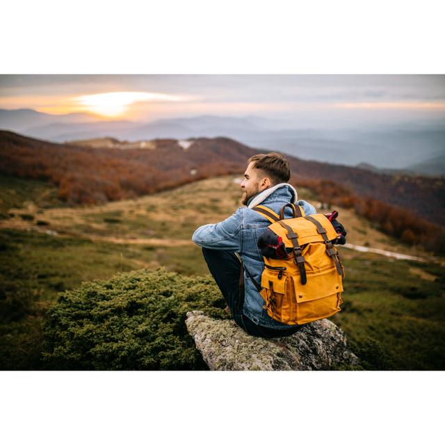 Hiking Up To The Mountain Peak by Hobo_018 - No Frame Art Prints on Canvas 17 Stories Size: 30cm H x 46cm W on Productcaster.