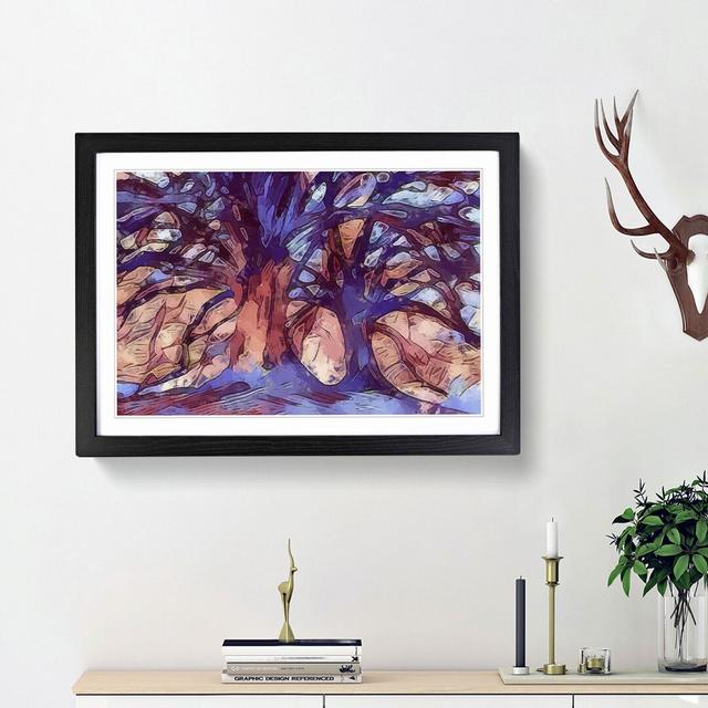 Two Beautiful Trees in Abstract - Picture Frame Painting Print East Urban Home Frame Option: Black Framed, Size: 48cm H x 65cm W x 2cm D on Productcaster.