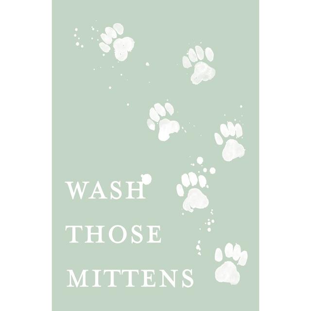 Wash Your Paws IV by Grace Popp - Wrapped Canvas Typography Print Happy Larry Size: 30cm H x 20cm W on Productcaster.