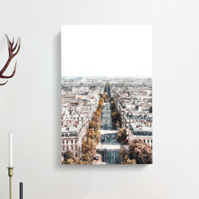 Road Through the Paris Skyline - Wrapped Canvas Graphic Art Print East Urban Home Size: 76cm H x 50cm W x 3cm D on Productcaster.