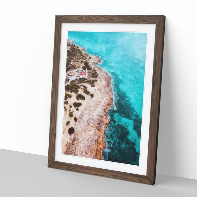 Lighthouse on the Coast of Spain - Picture Frame Graphic Art East Urban Home Frame Option: Walnut Framed, Size: 48cm H x 36cm W x 2cm D on Productcaster.