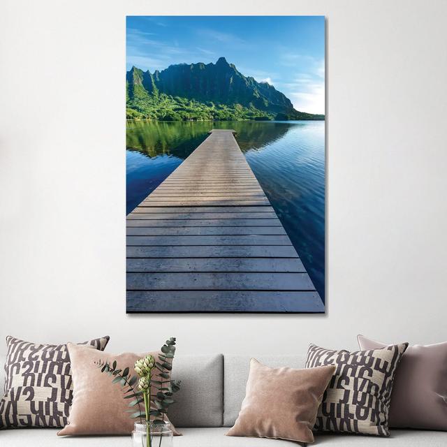 Dock to Paradise by Sean Davey - Wrapped Canvas Art Prints Union Rustic Size: 152.4cm H x 101.6cm W x 3.81cm D on Productcaster.