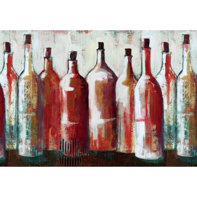 Wine A Line - Wrapped Canvas Painting Rosalind Wheeler Size: 30cm H x 46cm W x 3.8cm D on Productcaster.