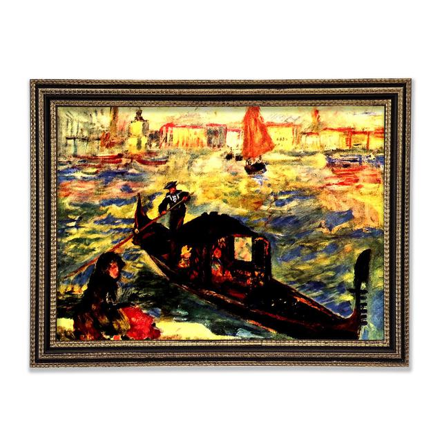 Renoir Gondola On The Canale Grande - Single Picture Frame Print Longshore Tides Size: 29.1cm H x 42cm W x 3cm D on Productcaster.