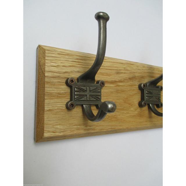 Nubieber Solid Wood Wall 7 - Hook Wall Mounted Coat Rack Rosalind Wheeler on Productcaster.