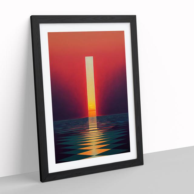 The Pure Abstract Sunset - Picture Frame Graphic Art 17 Stories Frame Colour: Black Framed, Size: 46cm H x 34cm W x 2cm D on Productcaster.