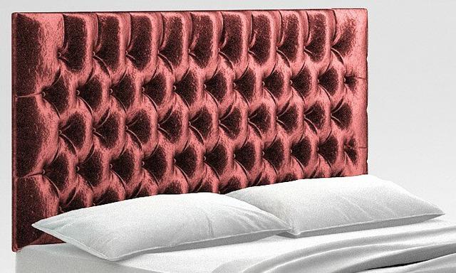 Karen Crushed Velvet Upholstered Headboard Etta Avenue Colour: Mulberry, Size: Super King (6') on Productcaster.