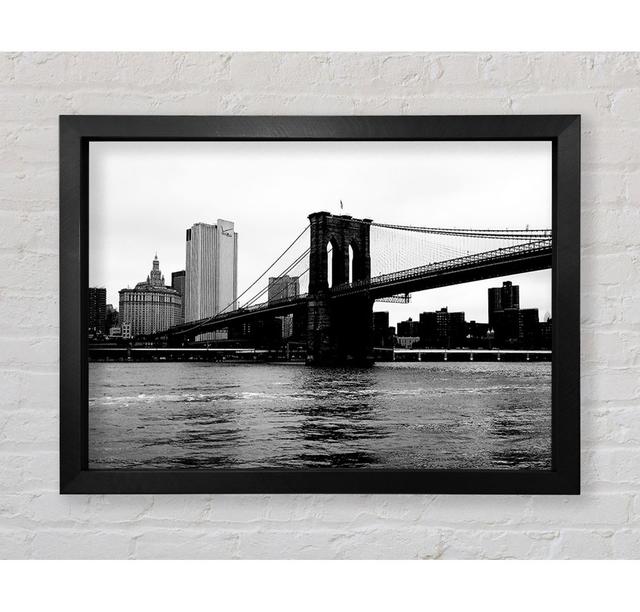 The View Of New York Under Brooklyn Bridge - Single Picture Frame Art Prints Bright Star Size: 59.7cm H x 84.1cm W on Productcaster.