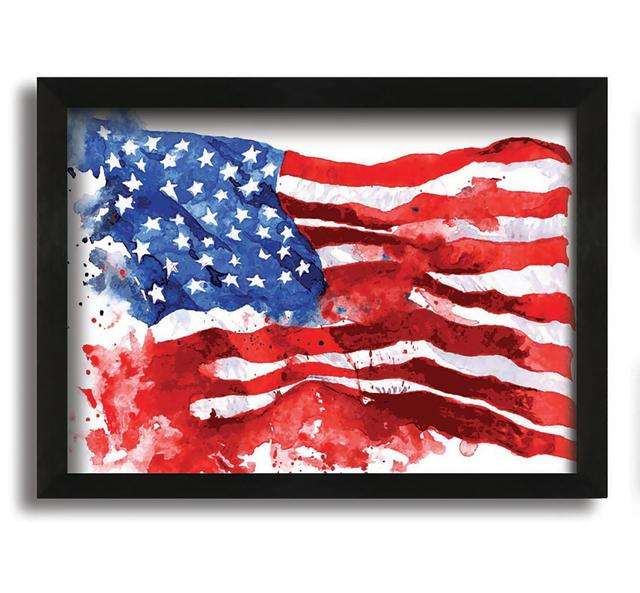 The Ink Splatter American Flag Latitude Run Size: 30cm H x 42cm W x 10cm D on Productcaster.