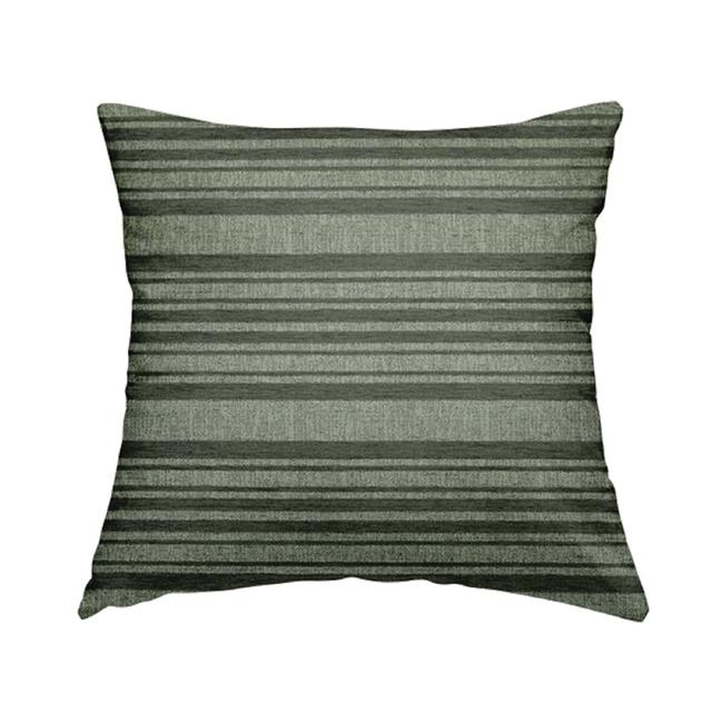 Langton Striped Cushion with Filling East Urban Home Colour: Grey, Size: 55cm H x 55cm W x 5cm D on Productcaster.