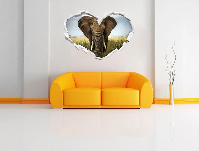 Wandtattoo Imposanter Elefant East Urban Home Größe: 43,5 cm H x 62 cm B x 0,02 cm T on Productcaster.