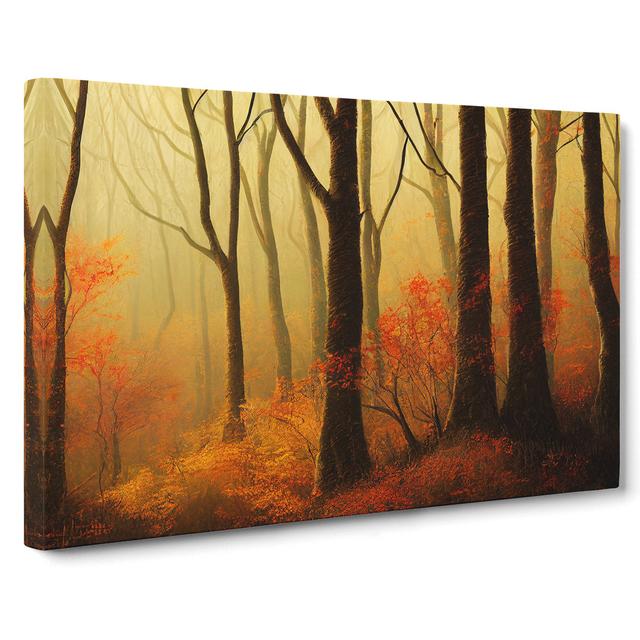 Uplifting Autumn Forest - Wrapped Canvas Graphic Art Alpen Home Size: 50cm H x 76cm W x 3cm D on Productcaster.