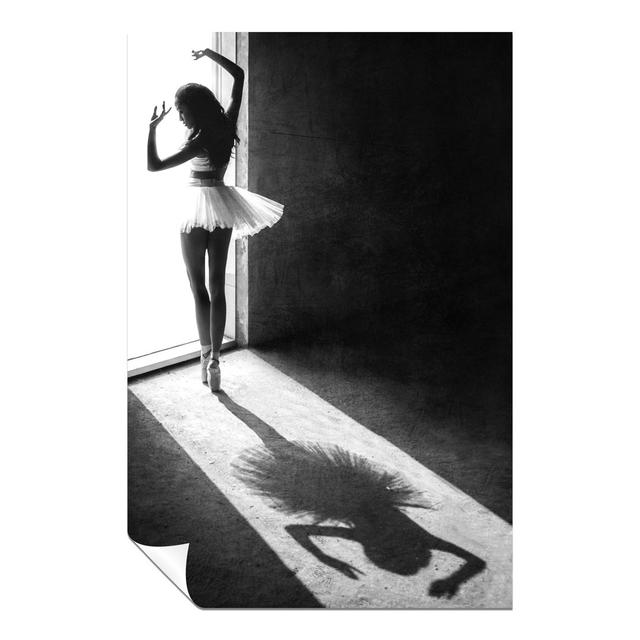 Ballerina Shadow Dance At The Window - No Frame Print iCanvas Size: 76cm H x 51cm W on Productcaster.