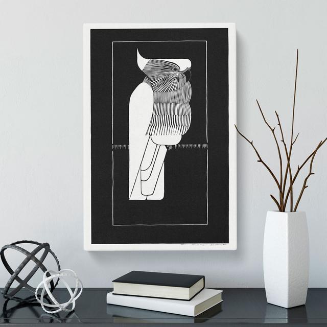 Crested Cockatoo by Samuel De Mesquita - Wrapped Canvas Painting East Urban Home Size: 76cm H x 50cm W x 3cm D on Productcaster.