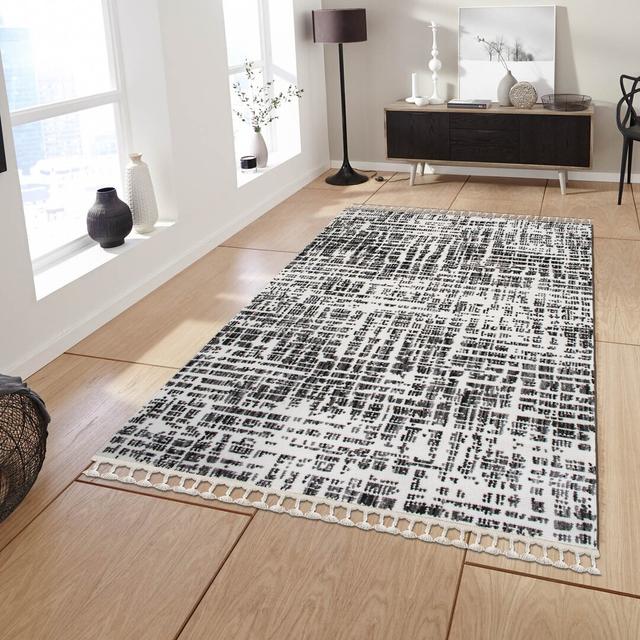 Tufted Black/Grey/Beige Rug Ebern Designs Rug Size: Rectangle 150 x 230cm on Productcaster.