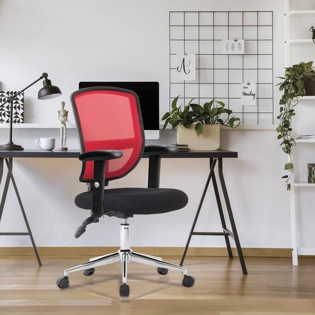 Kleio Mesh Office Chair Brayden Studio Colour: Red on Productcaster.