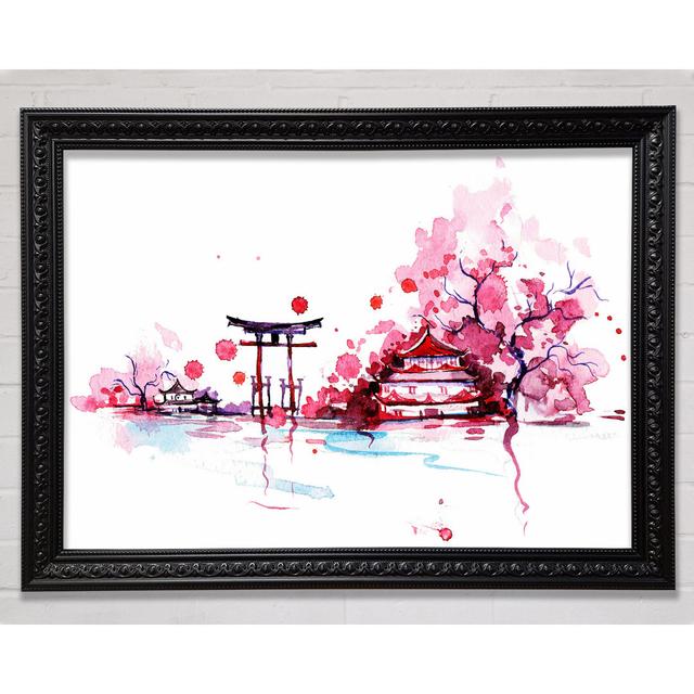 Pink Chinese Village - Single Picture Frame Art Prints Rosalind Wheeler Size: 42cm H x 59.7cm W on Productcaster.