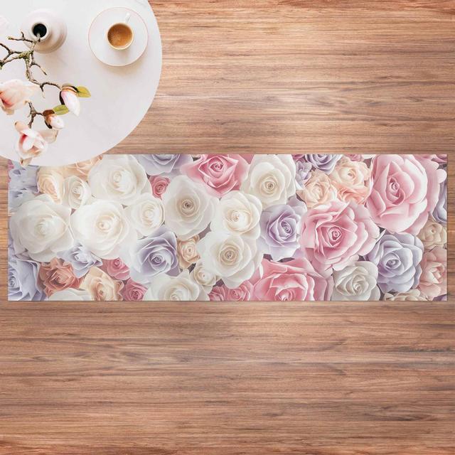 Rectangular Hichem Floral Machine Woven Area Rug East Urban Home Rug Size: Rectangle 50 x 150cm on Productcaster.