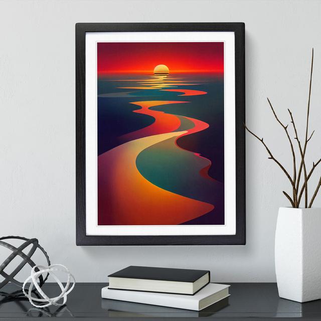 Sunset View - Single Picture Frame Print Marlow Home Co. Format: Black Framed, Size: 46cm H x 34cm W x 2cm D on Productcaster.