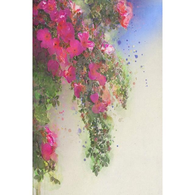 Cascade Of Roses I - Print Rosalind Wheeler Size: 91cm H x 61cm W on Productcaster.