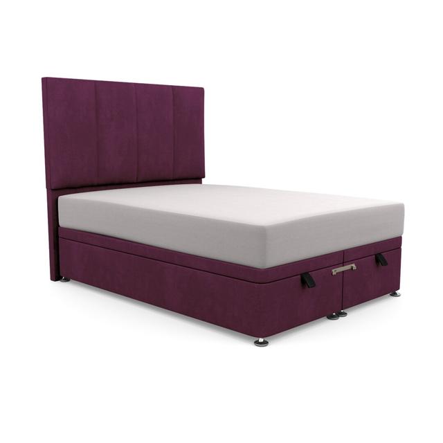 Middletown Bryony Upholstered Ottoman Bed Brayden Studio Size: Small Double (4'), Upholstery Material: Crushed Velvet, Upholstery Colour: Silver on Productcaster.