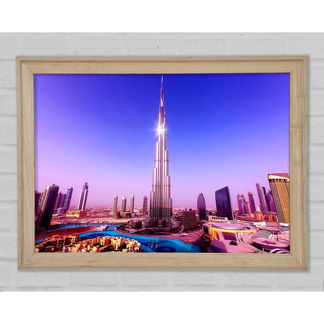 Der höchste Turm der Welt Burj Khalifa - Einzelne Bilderrahmen Kunstdrucke Brayden Studio Größe: 84,1 cm H x 118,9 cm B x 1,5 cm T on Productcaster.