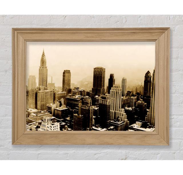 Chicago Mist Sepia Framed Print Bright Star Size: 29.7cm H x 42cm W on Productcaster.